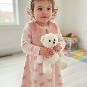 Pink Heart Patterned Dress